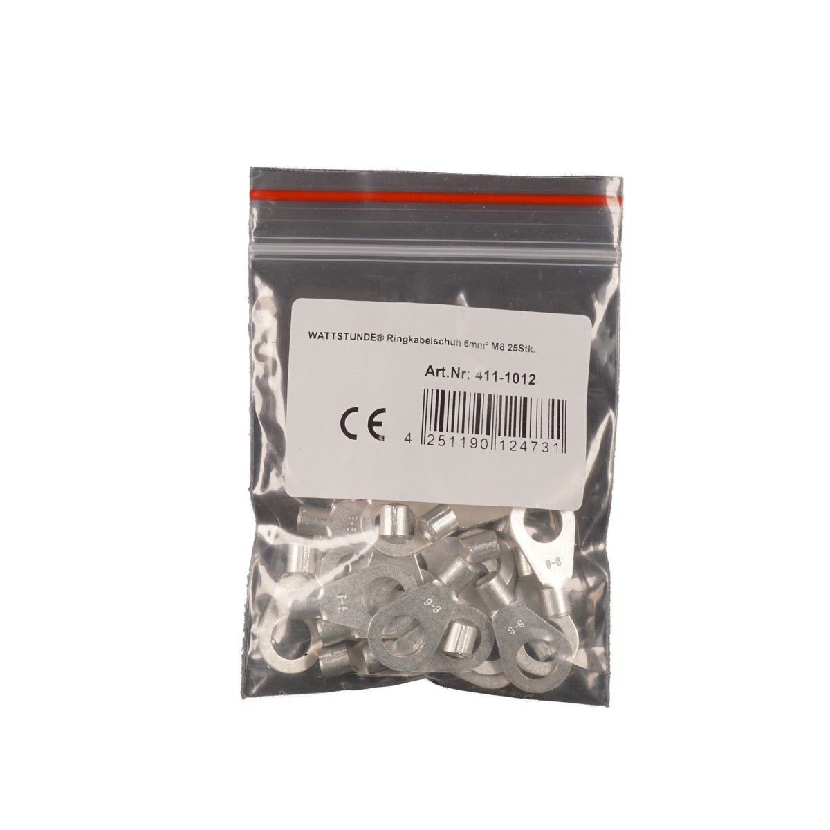WATTSTUNDE® Ringkabelschuh 6 mm² M8 25 Stk.