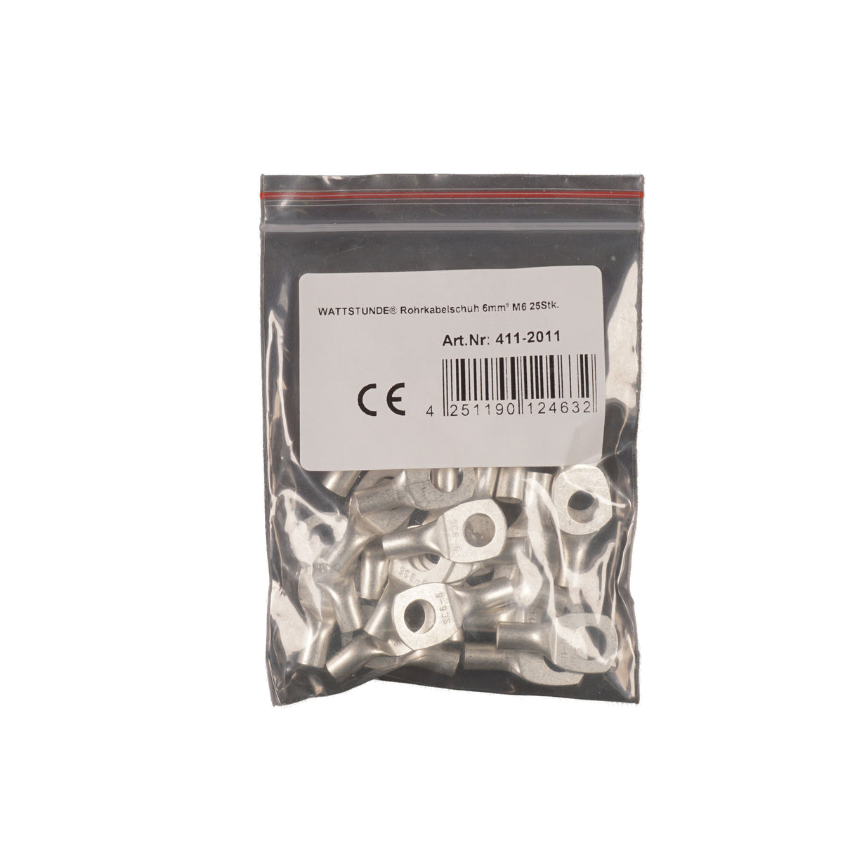WATTSTUNDE® Rohrkabelschuh 6 mm² M6 25 Stk.