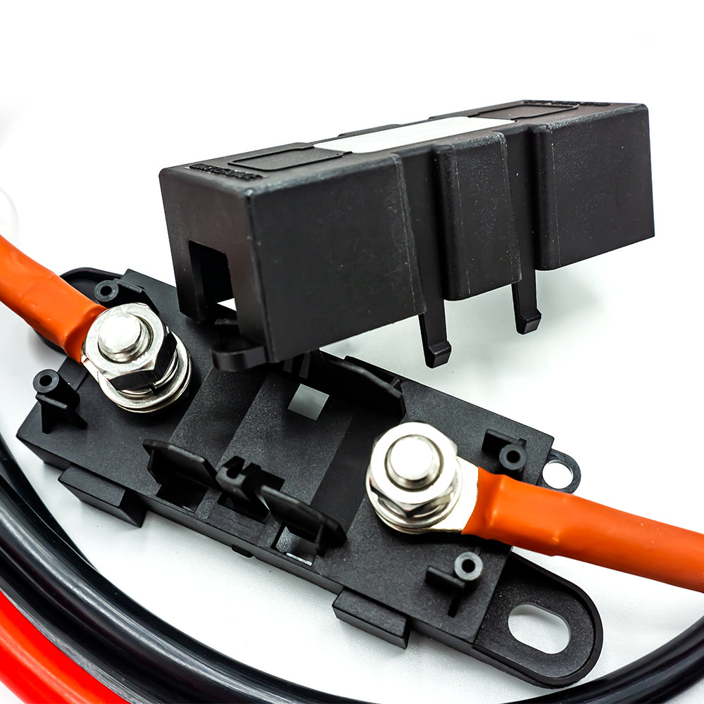 WATTSTUNDE® Fuse Cable (with fuse holder) 2 x 16 mm² M8/ferrule 1 m red/black