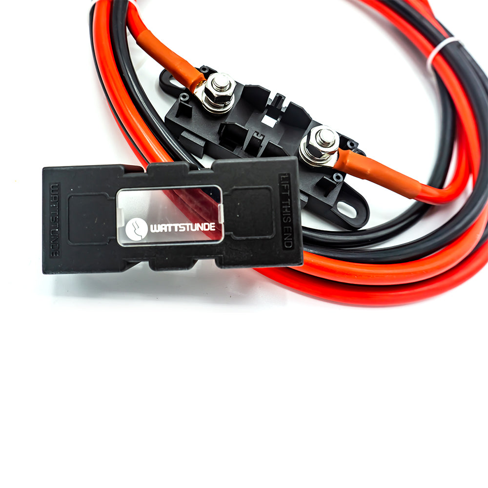 WATTSTUNDE® Fuse Cable (with fuse holder) 2 x 16 mm² M8/ferrule 1 m red/black