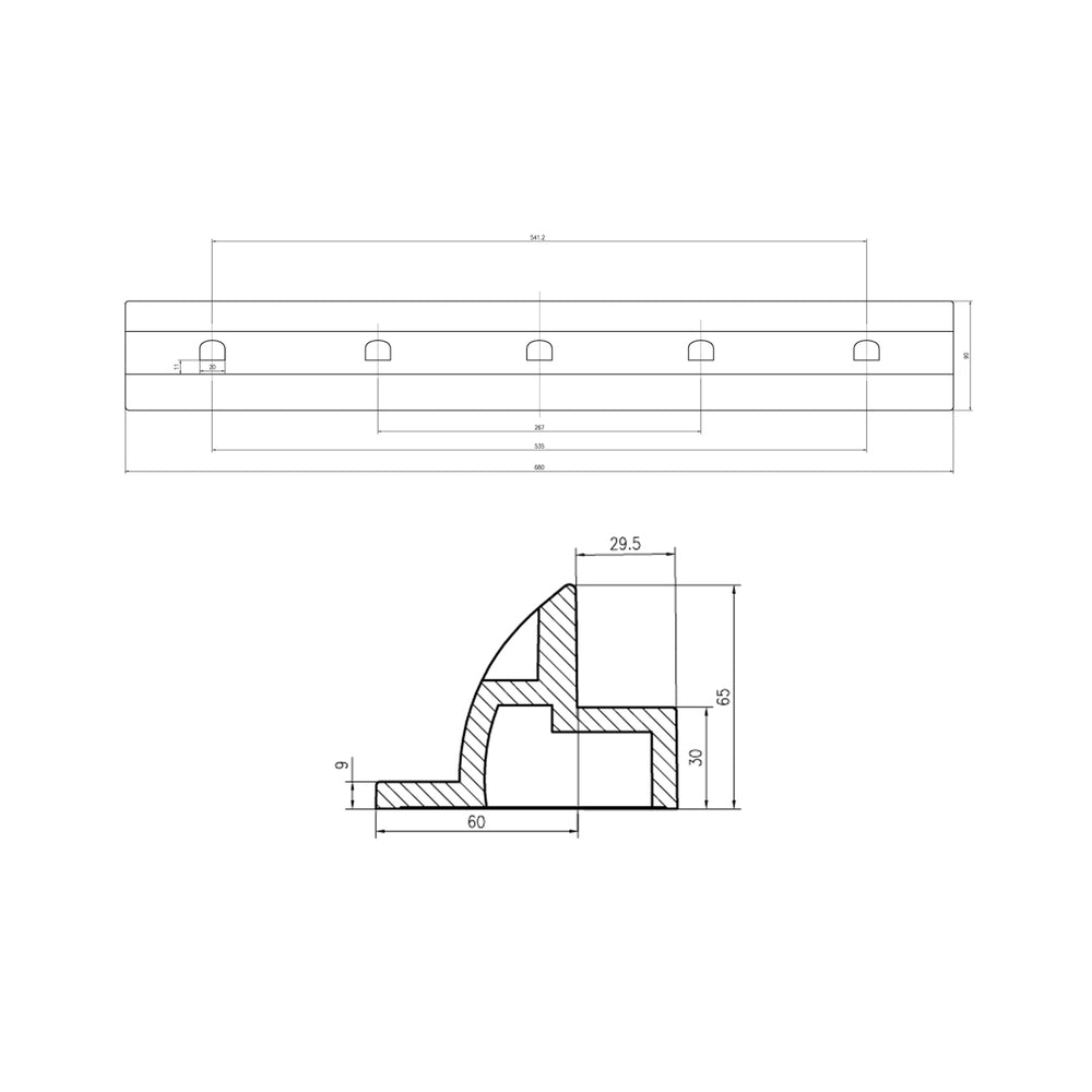 201-1111 - Solarmodul Halterung HXH68/W ASA Kunststoff weiß (1)