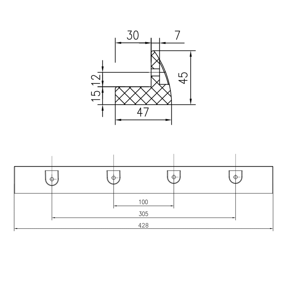 201-2043 - MOUNT Solarmodul Halterung 43 schwarz (2)