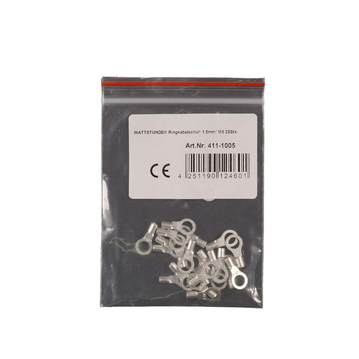 WATTSTUNDE® Ringkabelschuh 1,5 mm² M5 25 Stk.