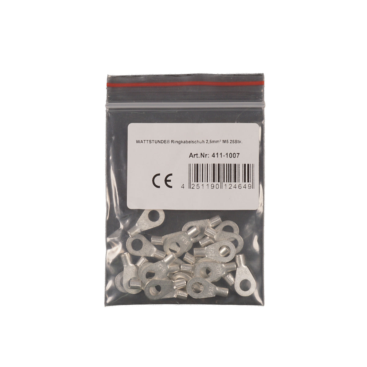 WATTSTUNDE® Ringkabelschuh 2,5 mm² M5 25 Stk.