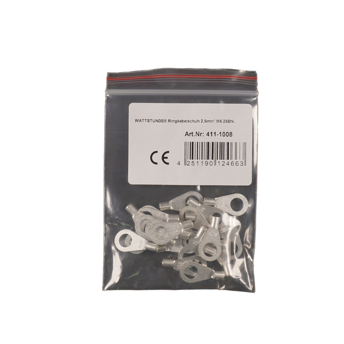 WATTSTUNDE® Ringkabelschuh 2,5 mm² M6 25 Stk.