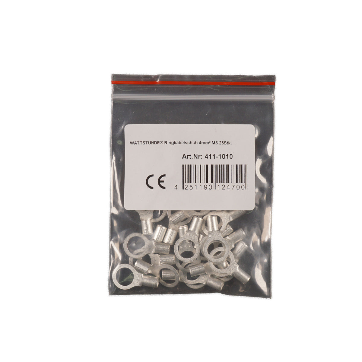 WATTSTUNDE® Ringkabelschuh 4 mm² M8 25 Stk.