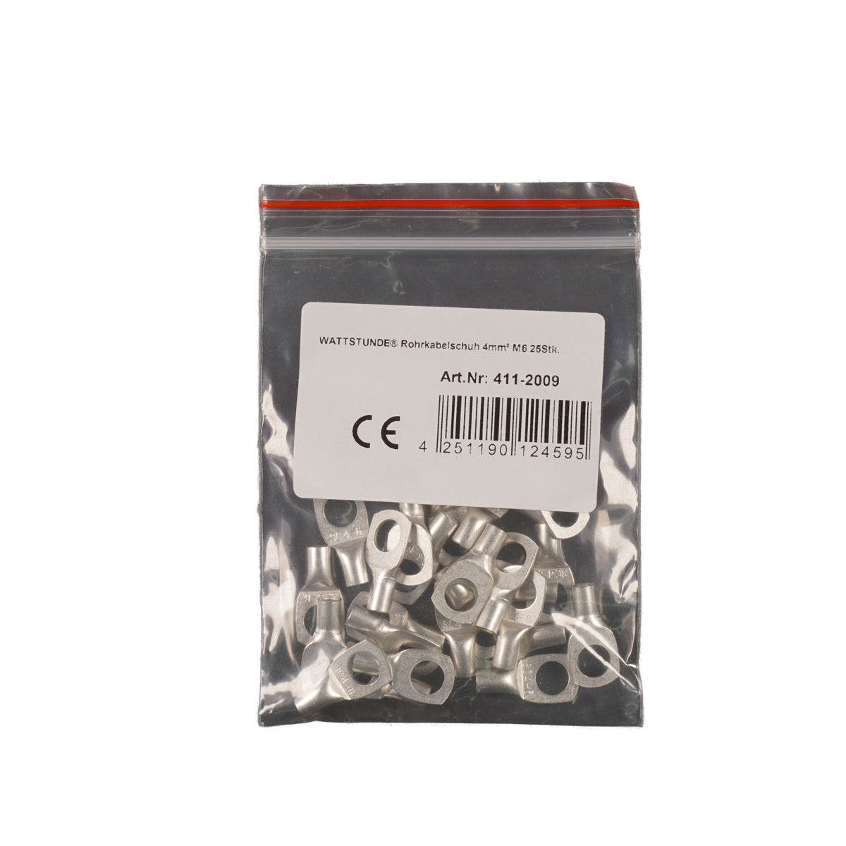 WATTSTUNDE® Rohrkabelschuh 4 mm² M6 25 Stk.