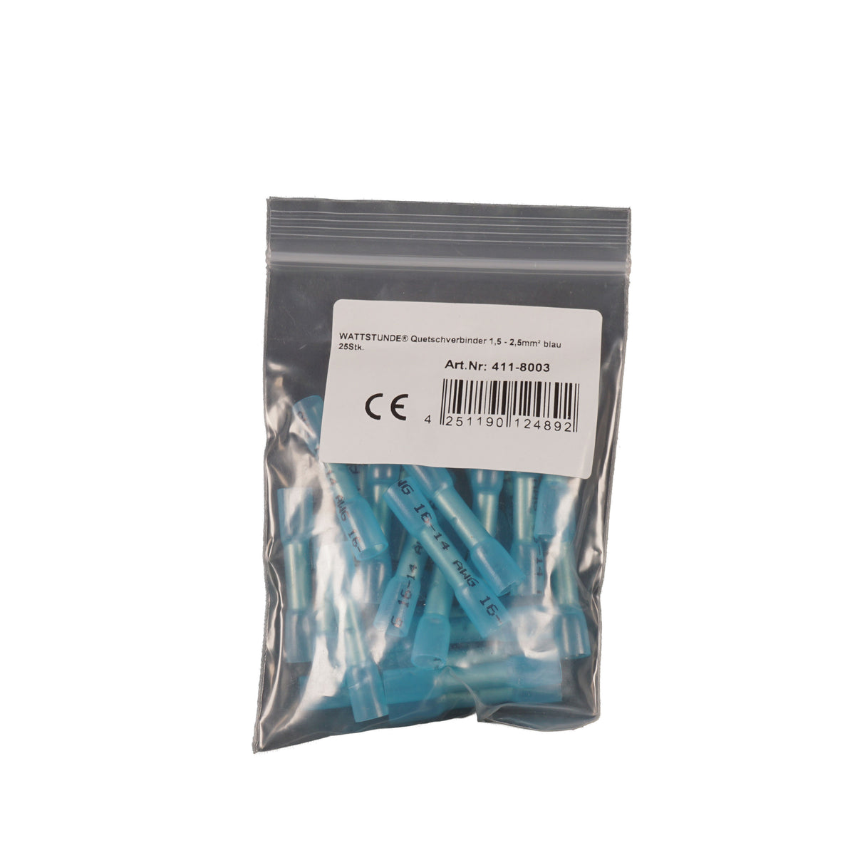 WATTSTUNDE® Quetschverbinder 1,5 - 2,5 mm² blau 25 Stk.