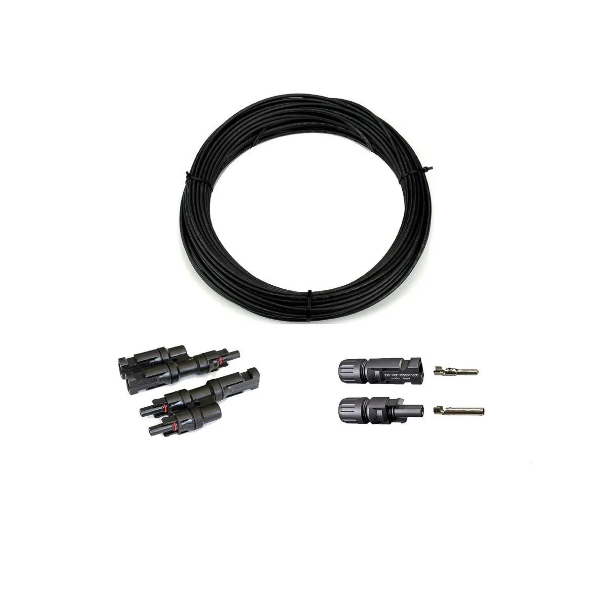 4mm² Anschluss Set II (L) - 2 Module parallel mit MC4 Stecker - 10 Meter Solarkabel lose