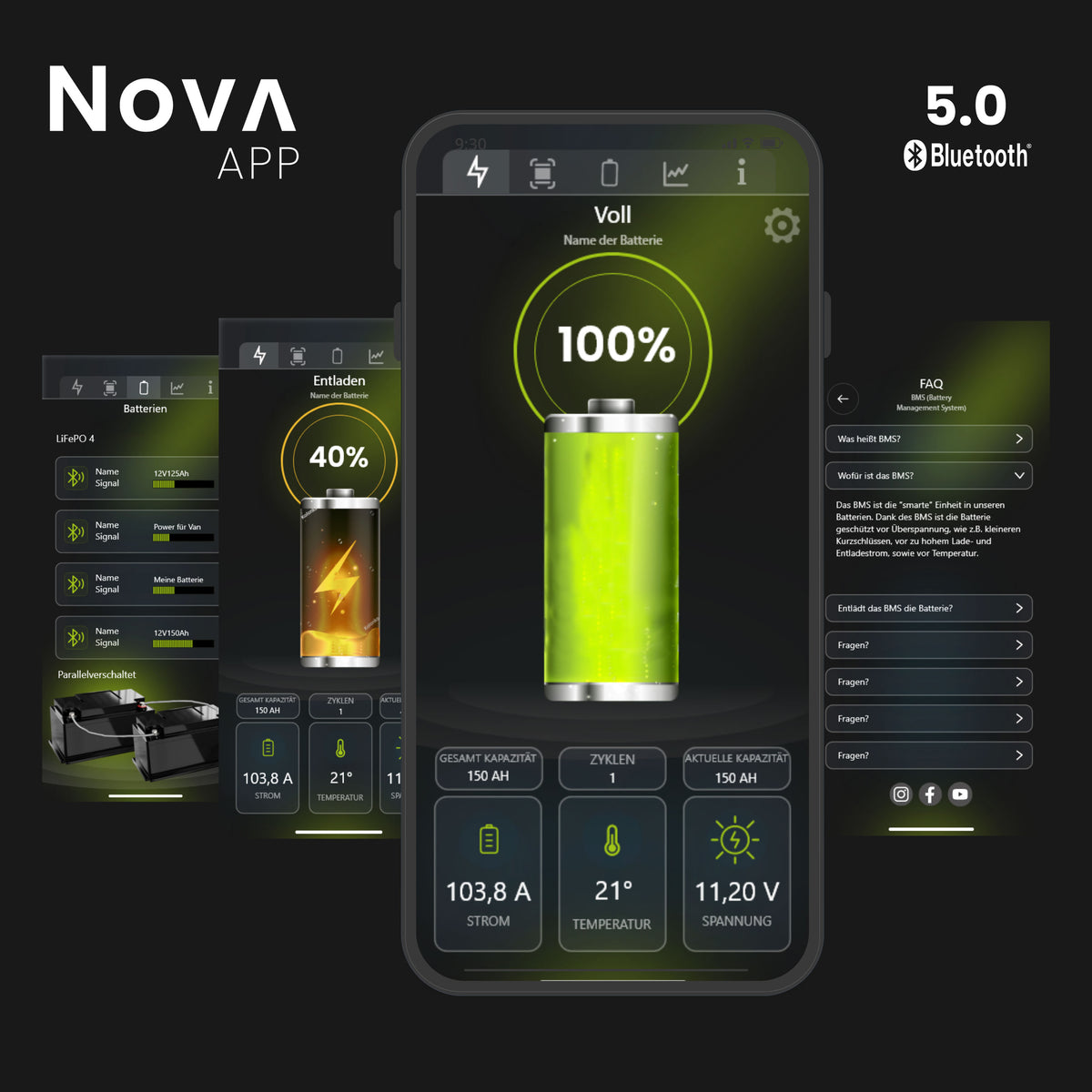 WATTSTUNDE® NOVA Core 480 Ah Batterie LiFePO4