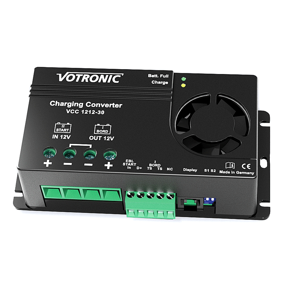 Ladebooster Set mit Votronic 1212-30 und Anschlusskabel für Start und Boardbatterie 7 m