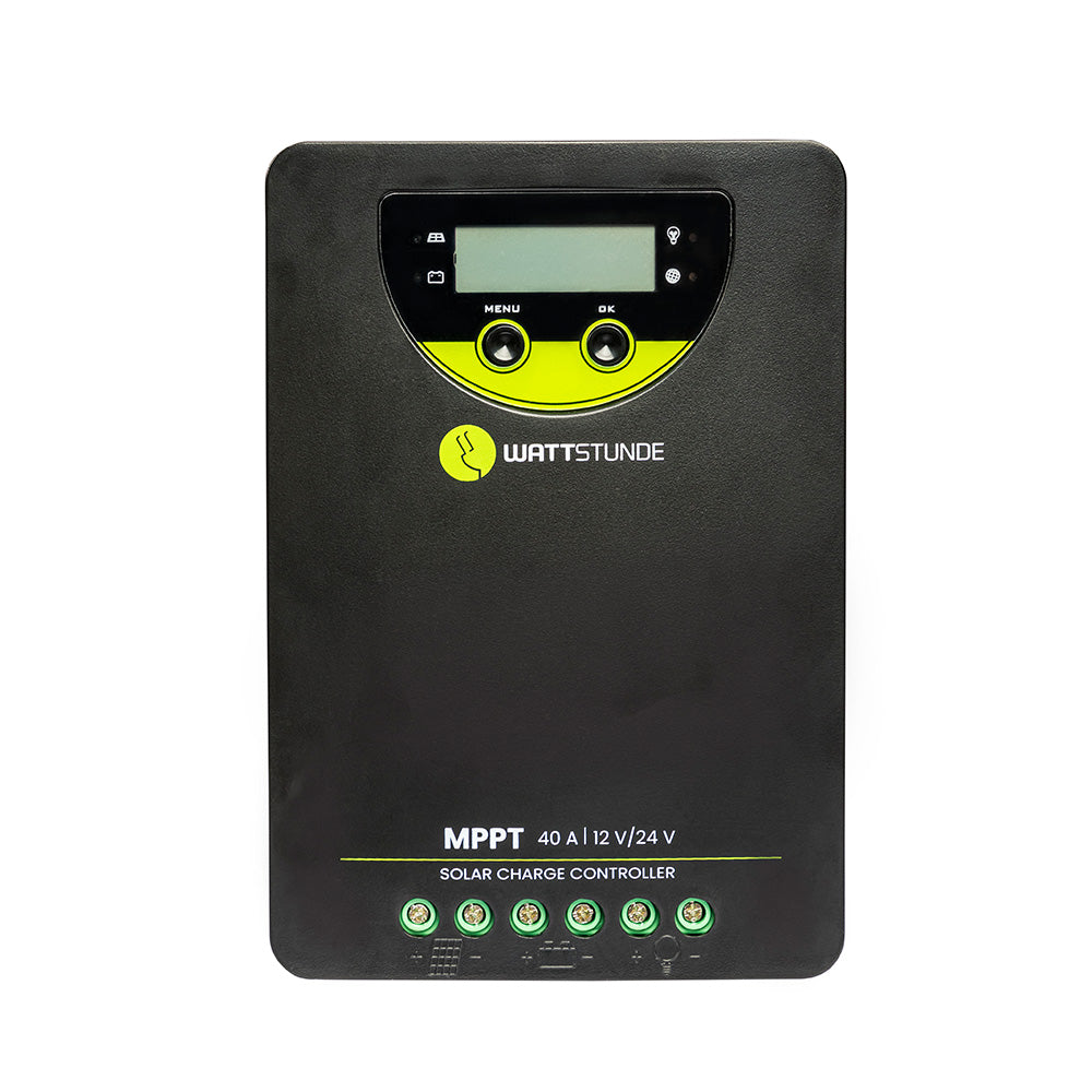 480W Solar Off-Grid System Kit (3x160W) WATTSTUNDE® 40 A 90 V MPPT Solar Charge Controller WLR-BT 40.90 MPPT